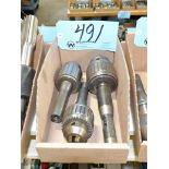 Lot-(3) R8 Tool Holders with Various Drill Chucks in (1) Box