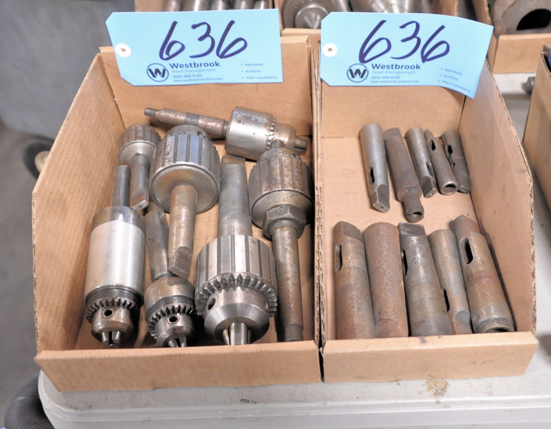 Lot-Various Drill Chucks and Drill Holders in (2) Boxes