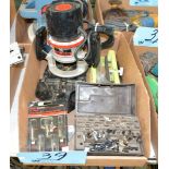 Lot-(1) Craftsman Electric Router with Router Bits in (1) Box