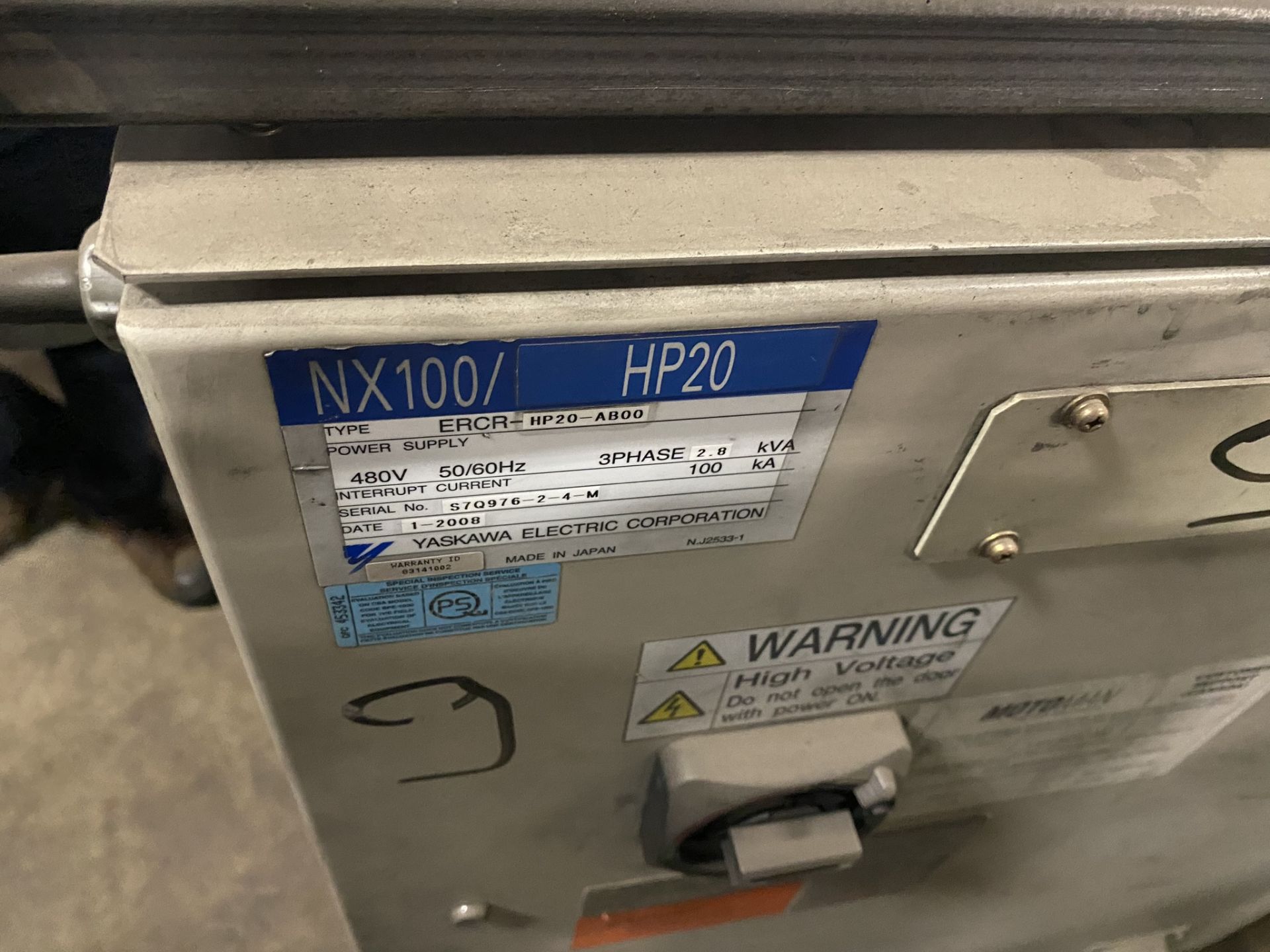 Yaskawa Motoman Robot HP20 NX100 includes the following as seen in the photos: 2 Controllers  2 - Image 3 of 9