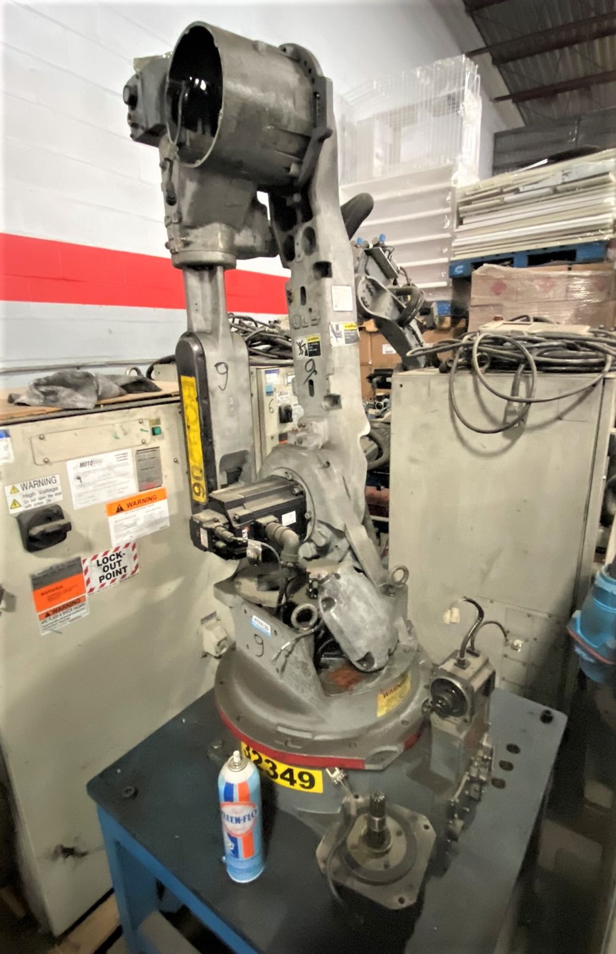 Yaskawa Motoman Robot HP20 NX100 includes the following as seen in the photos: 2 Controllers  2