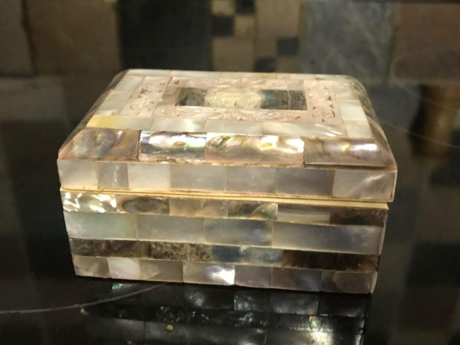Vintage mother of pearl box