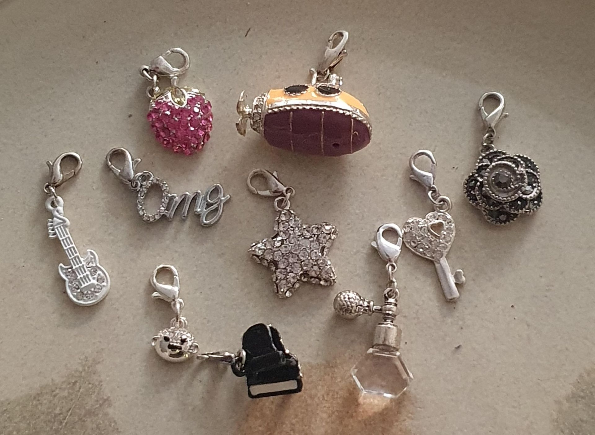 Collection of charm bracelet links