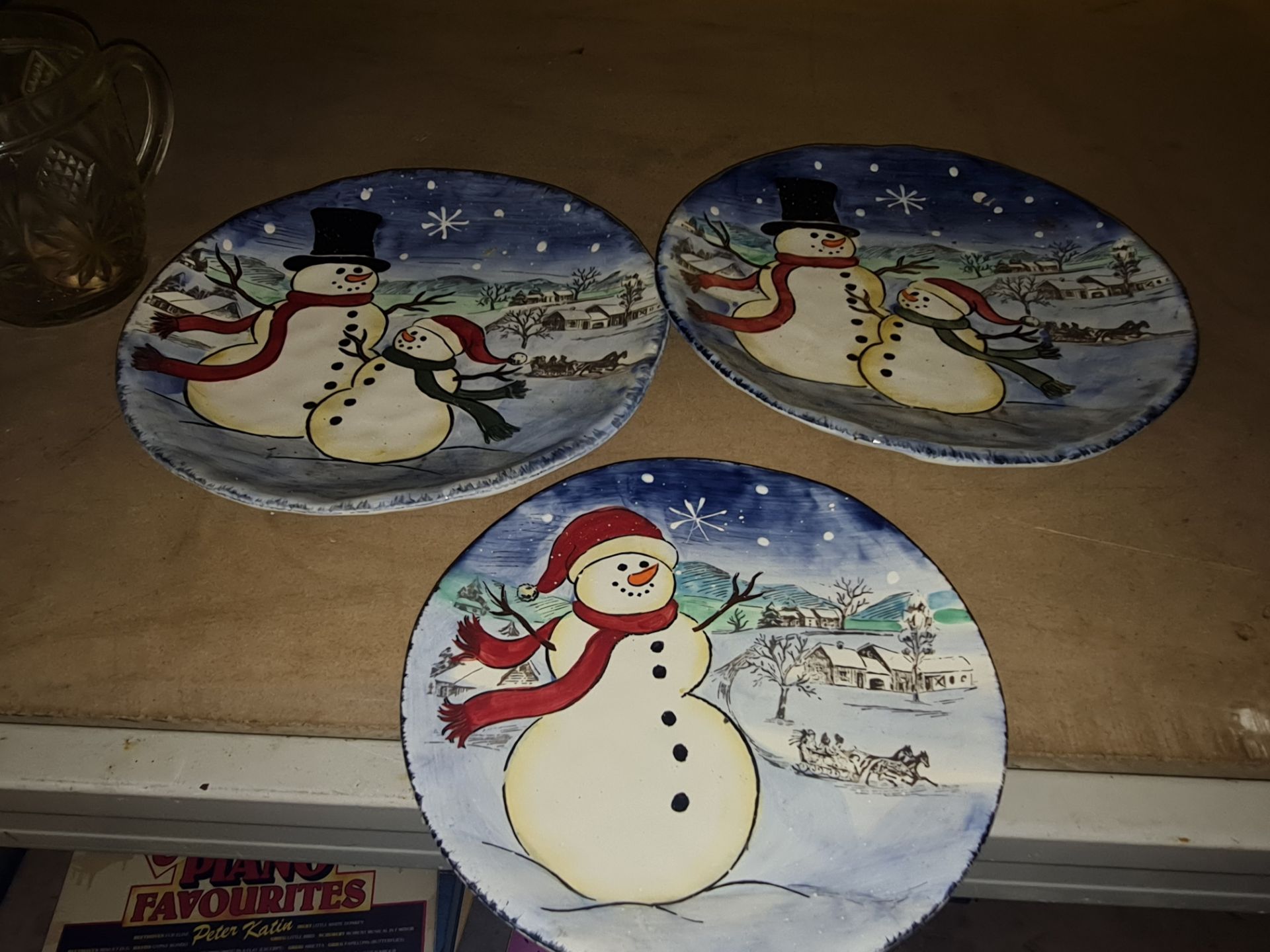Snow man Plates