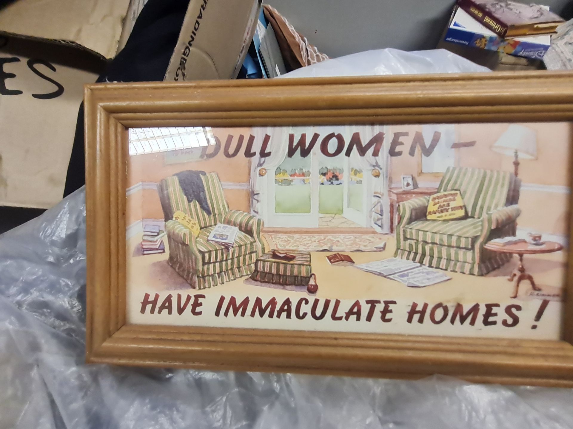 dull woman sign