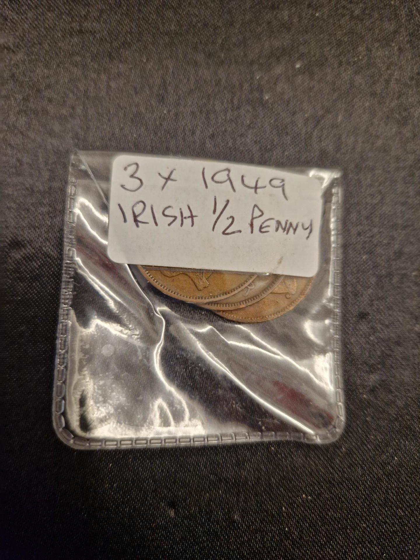 3 x 1949 irish 1/2 penny