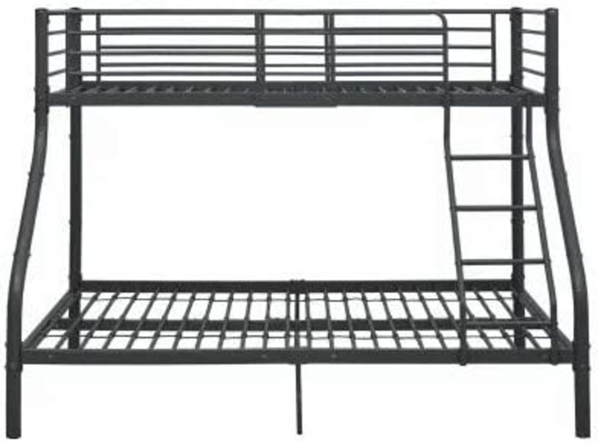 Black triple sleeper tubular bunk bed frame- collection only, has been dismantled