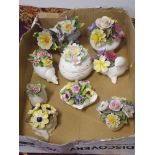 Lovely collection of fine bone china floral ornaments