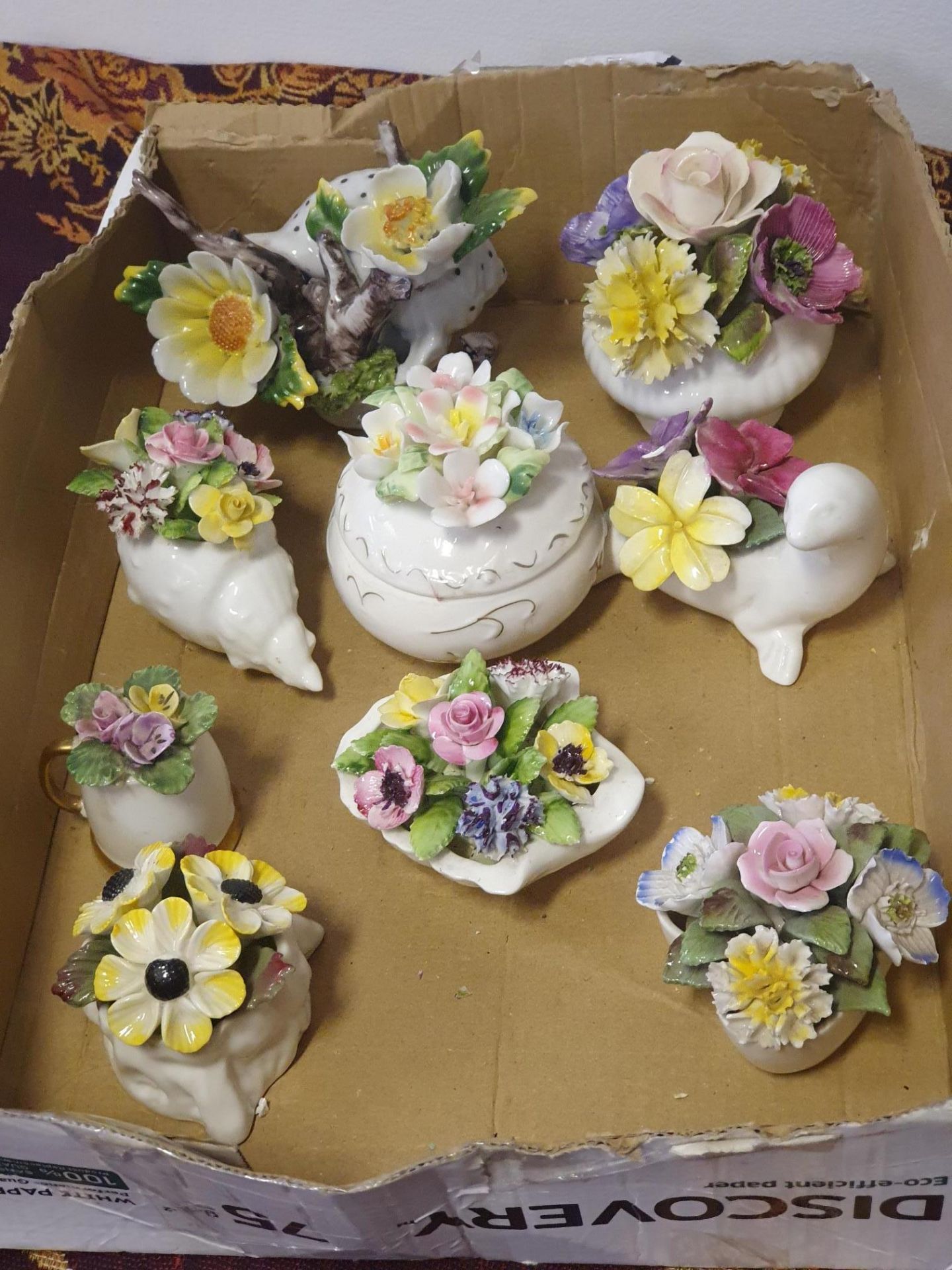 Lovely collection of fine bone china floral ornaments