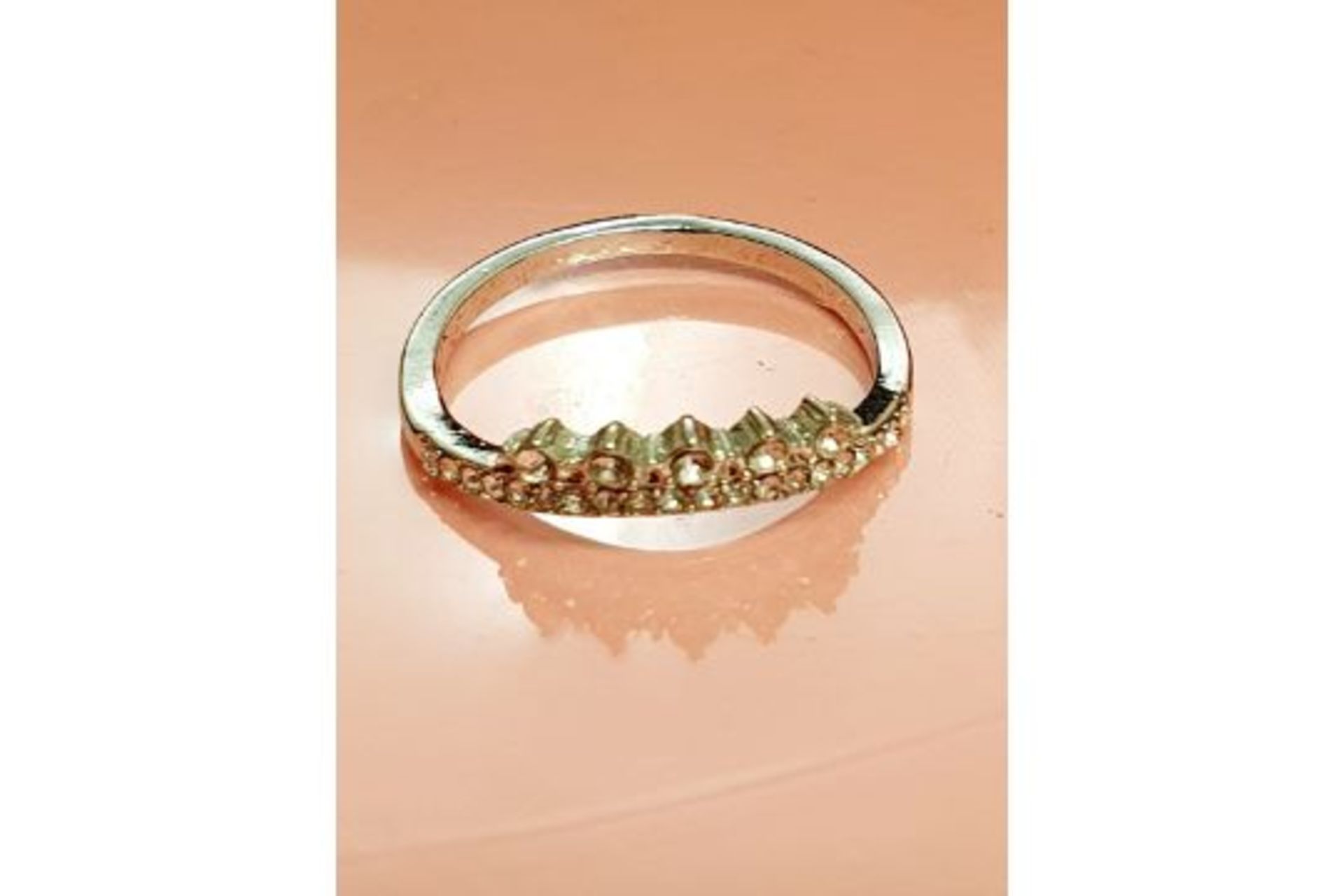 Diamante stone tiara ring