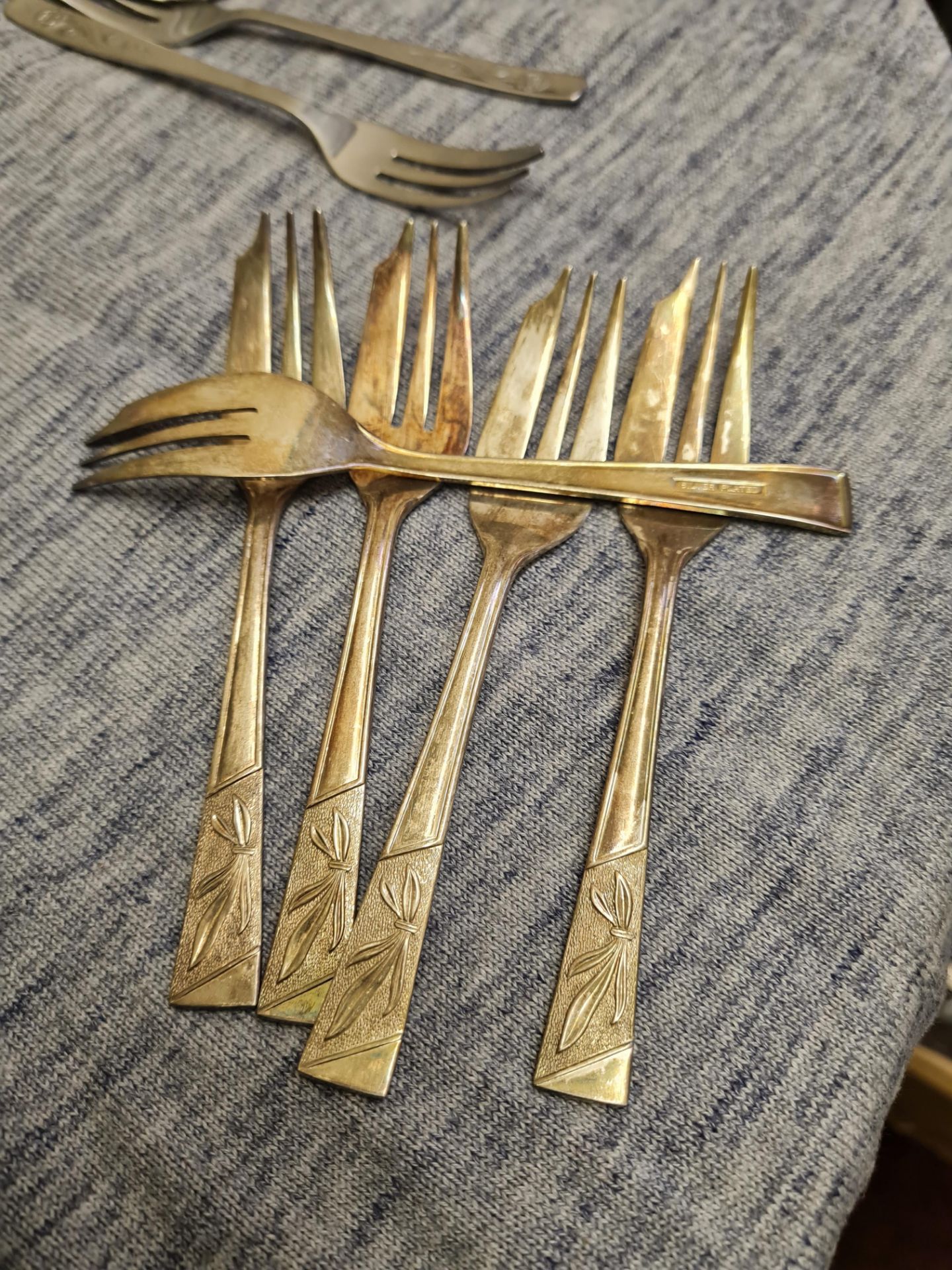Vintage silver plated forks