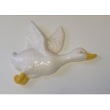 vintage ceramic flying mallard duck