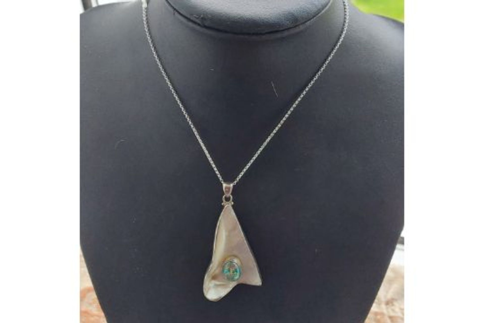 Sterling Silver abalone Pendant