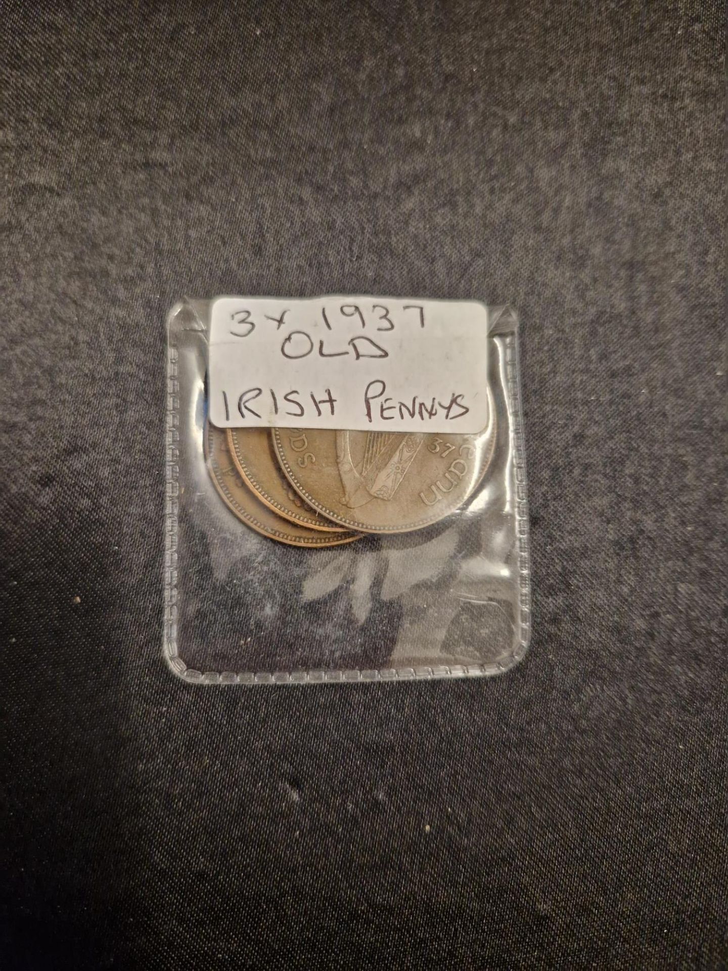 3x 1937 old irish pennys