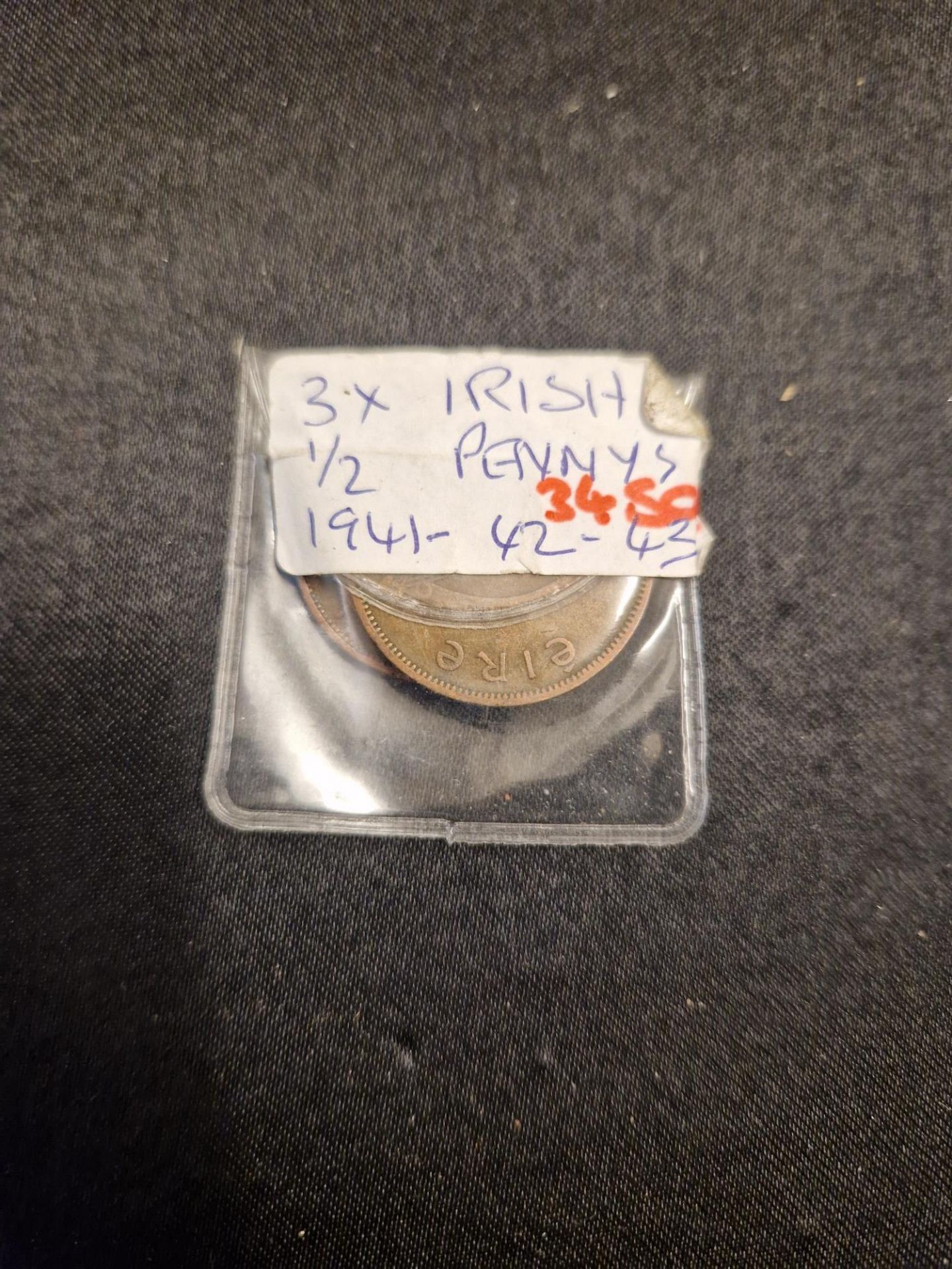 3x irish 1/2 pennys 1941 - 42 - 43