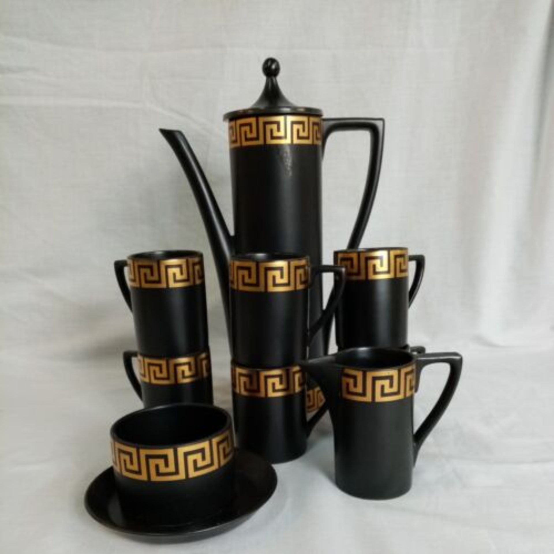 Portmerion Pottery Susan William-Ellis Coffee Pot Cups Jug Sugar Bowl Saucer