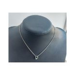 Sterling Silver topaz pendant and silver chain