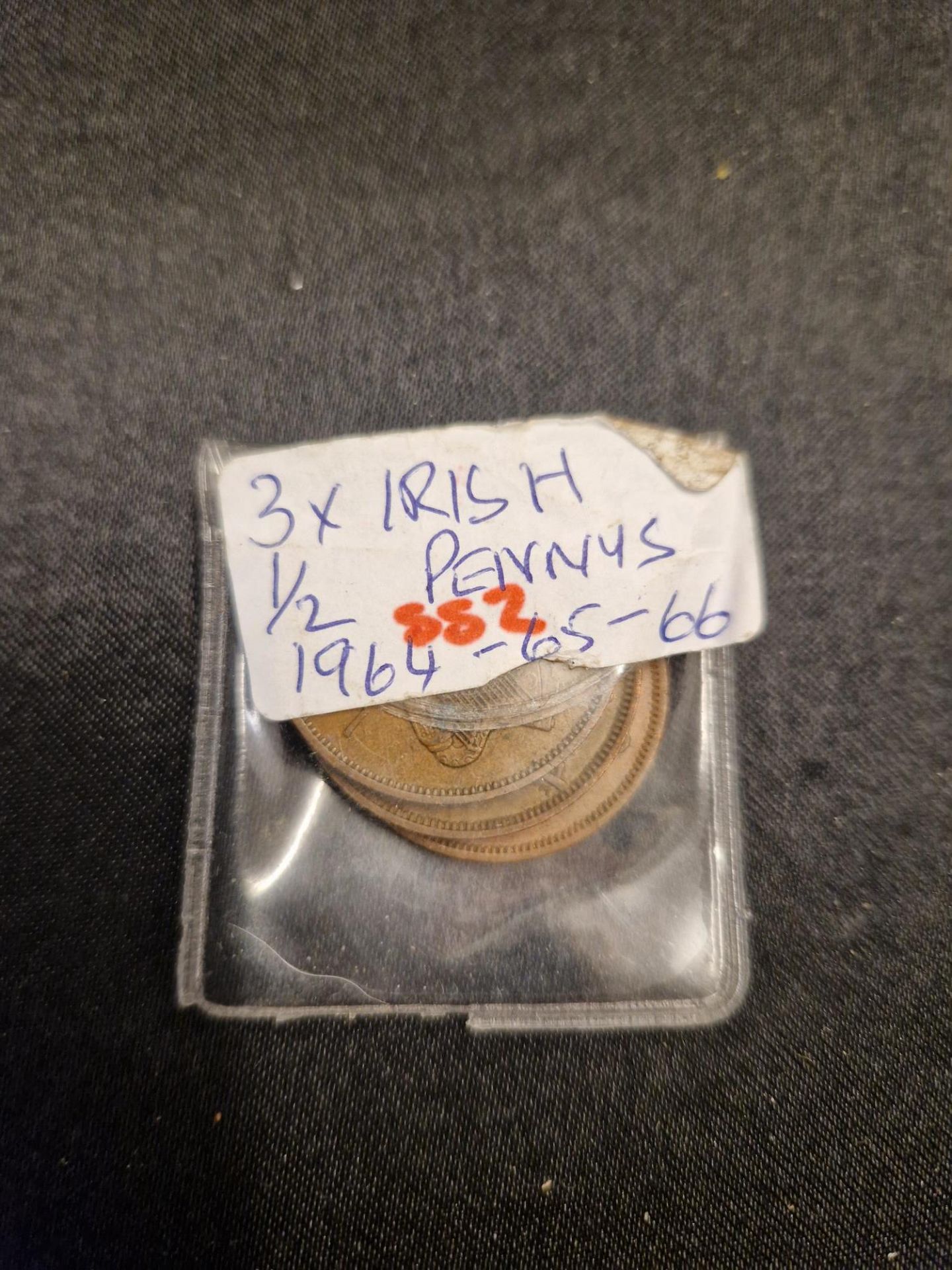 3x irish 1/2 pennys 1964-65-66