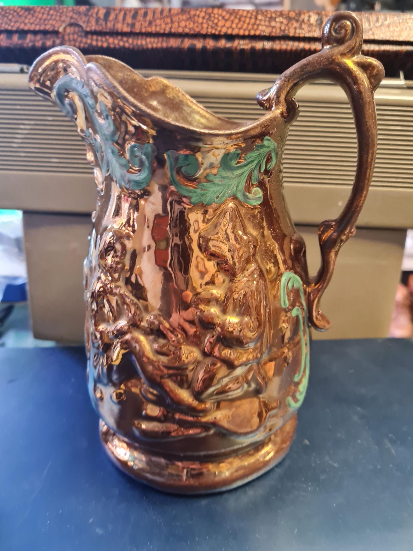 Large 19th Century copper lustre jug