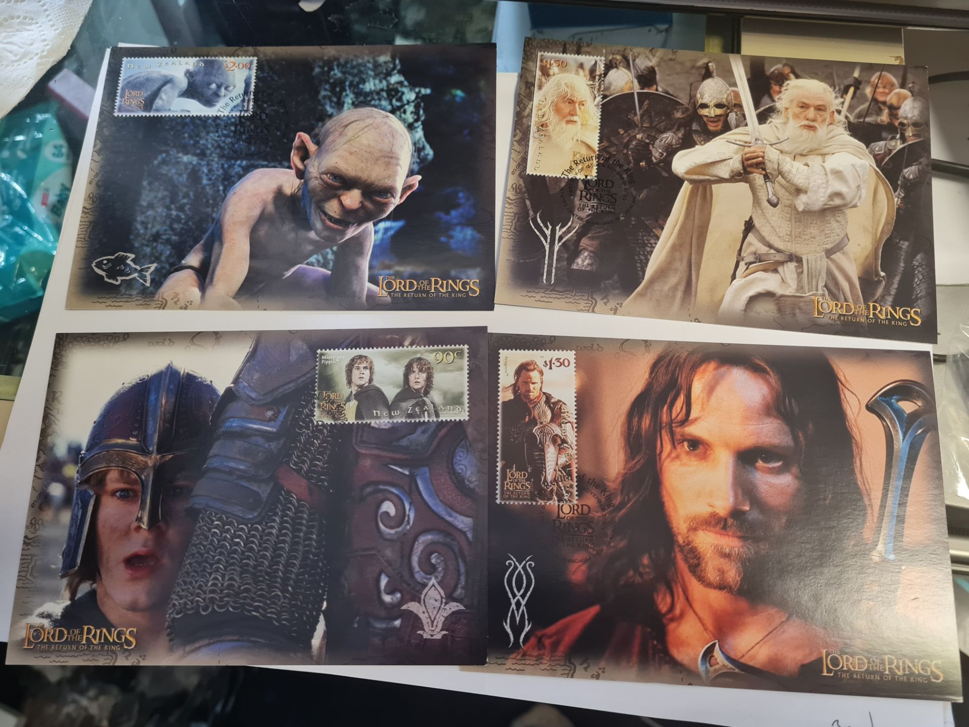 collecters lord of the rings stamps/postcards  etc