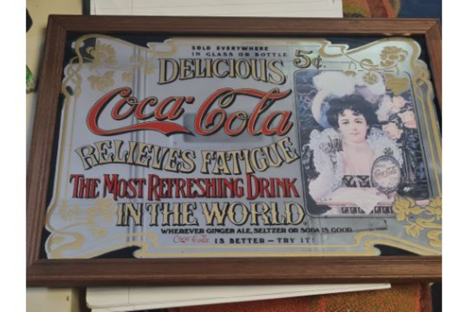 Vintage coca Cola Original Mirror