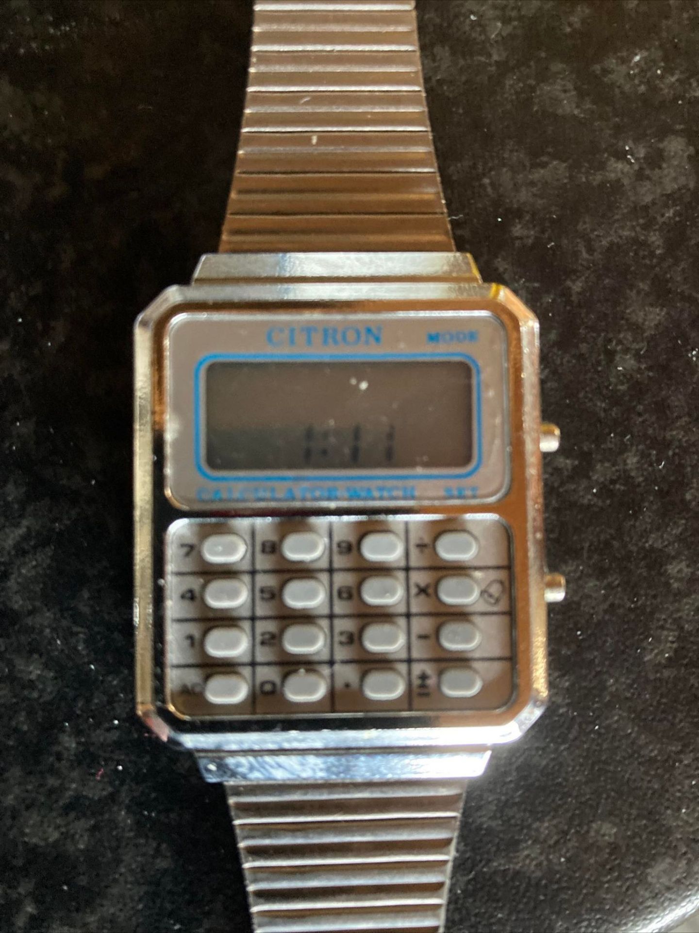 vintage citron calculator watch
