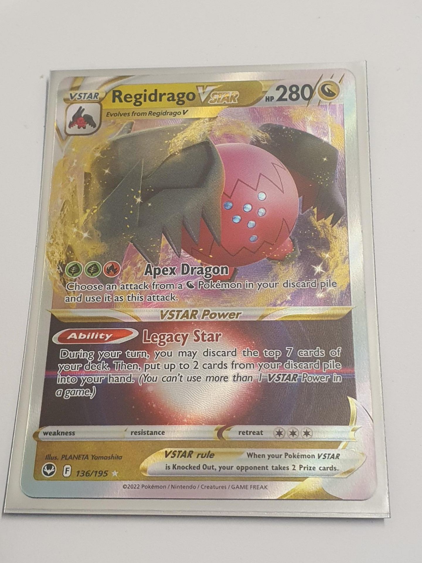 holographic pokemon card-Regidrago