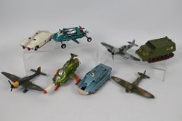 Dinky Toys - A selection of 8 loose Dinky Toys models to include: UFO Interceptor with missile.