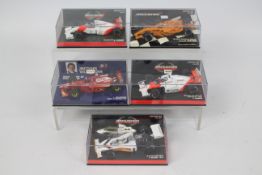 Minichamps - 5 x boxed F1 cars in 1:43 scale including Keke Rosberg's 1896 British G.