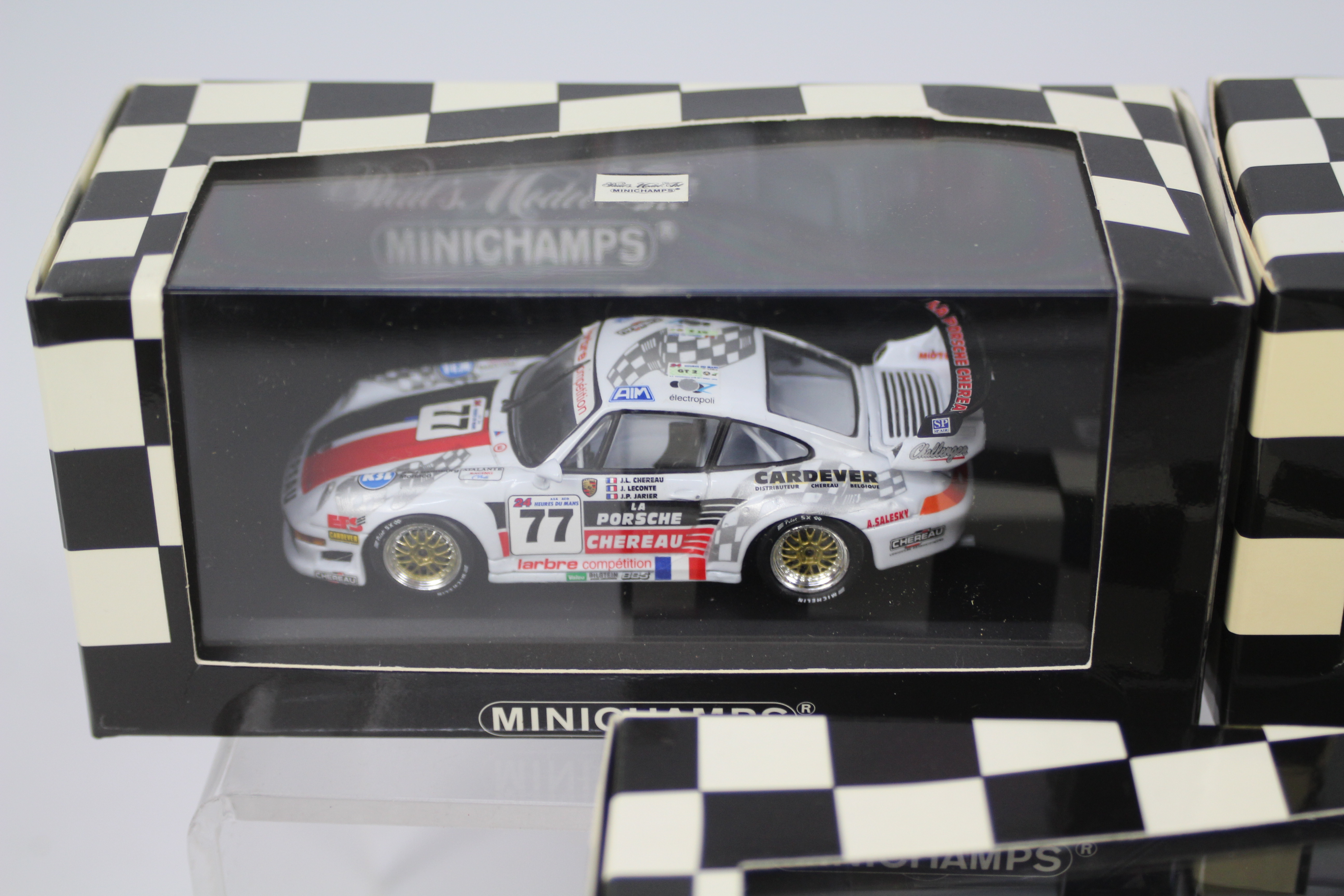 Minichamps - 3 x limited edition Porsche 911 models in 1:43 scale, a GT2 Evo, - Image 3 of 4