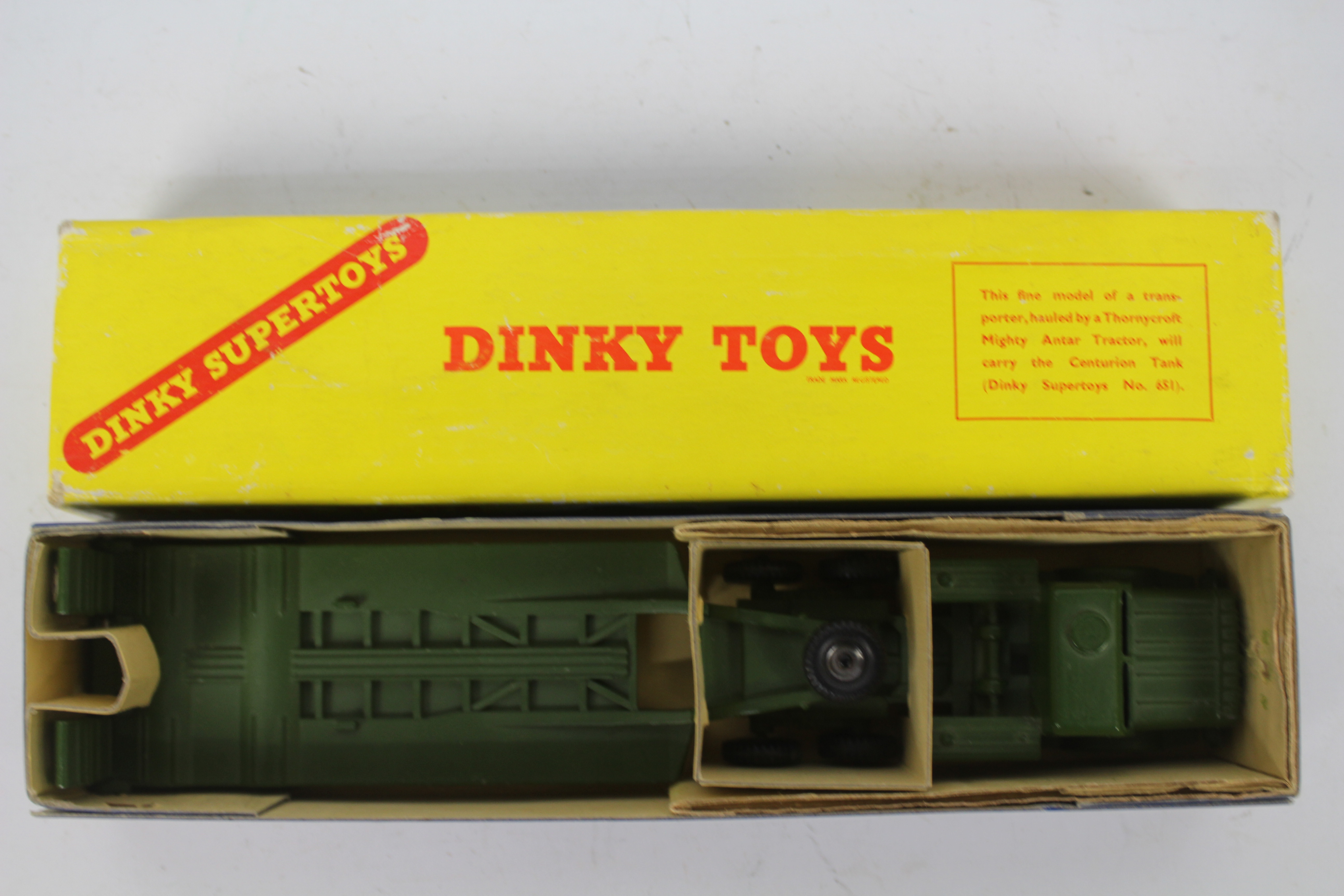 Dinky - Military - A boxed Dinky Military Thornycroft Mighty Antar Tank Transporter # 660. - Image 4 of 4