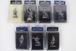 Britains - A boxed group of seven Britains 54mm metal soldiers and figures from the 'American Civil