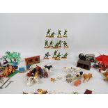 Britains - A mixed lot to include 13 Britains toy soldiers, (2 missing one arm each and weapons),