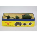 Dinky - Military - A boxed Dinky 25-Pounder Field Gun Set with Field Tractor, Trailer and field Gun.