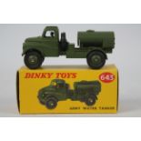 Dinky - Military - A boxed Army Water Tanker # 643.