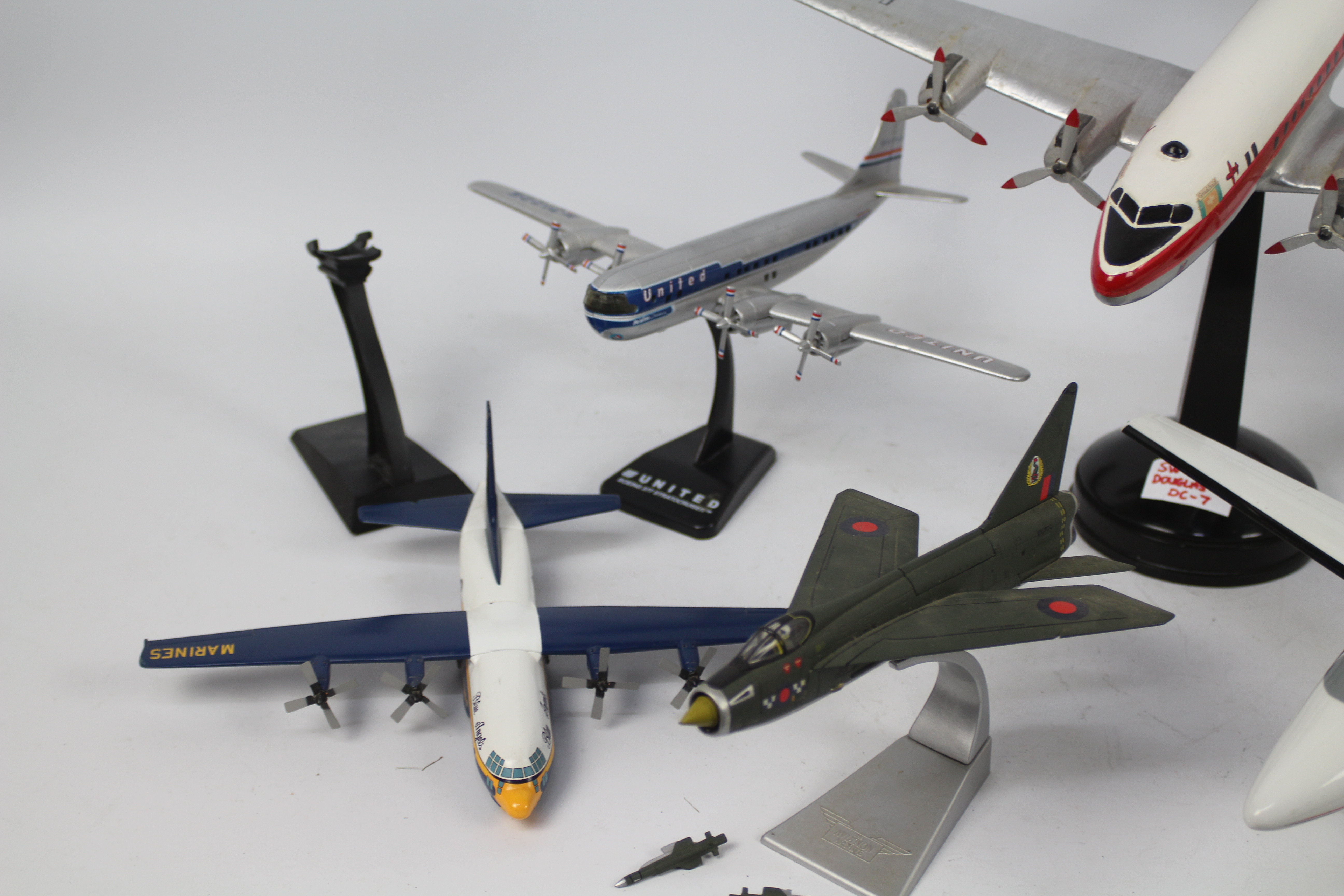 Space Models - Corgi - 6 x unboxed aircraft models on display stands, - Image 3 of 3