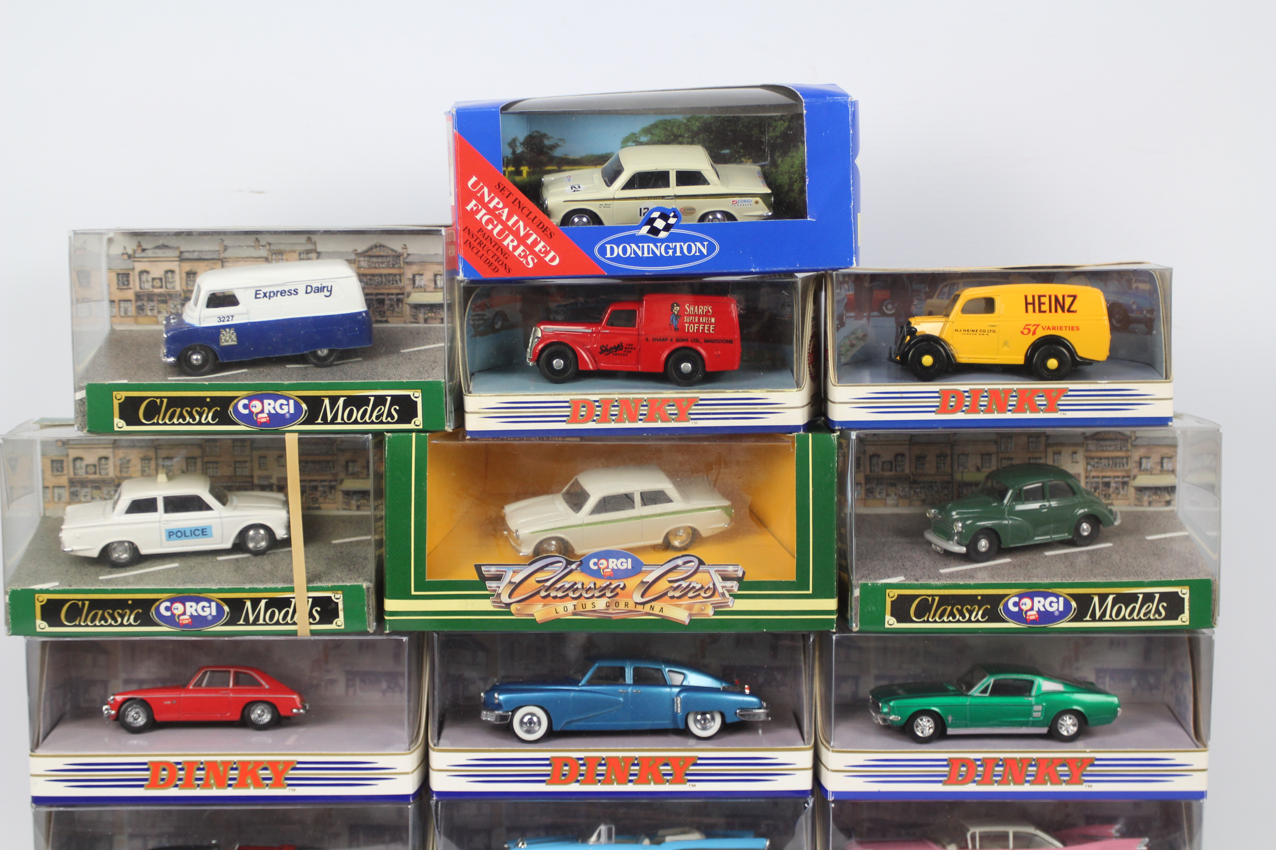 Dinky - Corgi - 16 x boxed vehicles including Mercedes 300 SL in dark blue # DY033/A, - Image 2 of 3