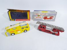 Dinky - 2 x boxed models Turntable Fire Escape # 956 and Airport Fire Rescue Tender # 263.