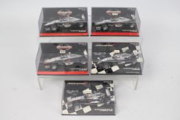 Minichamps - 5 x boxed McLaren Mercedes F1 cars in 1:43 scale including limited edition Kimi