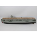 Futaba - A large wooden model of a Navy Aircraft Carrier measuring 109 cm in length by 22 cm in