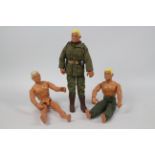 Hasbro, GI Joe - Three modern Hasbro GI Joe 12" action figures all with painted heads.