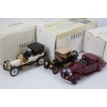 Franklin Mint - 3 x boxed vehicles in 1:24 scale, Rolls Royce Phantom,