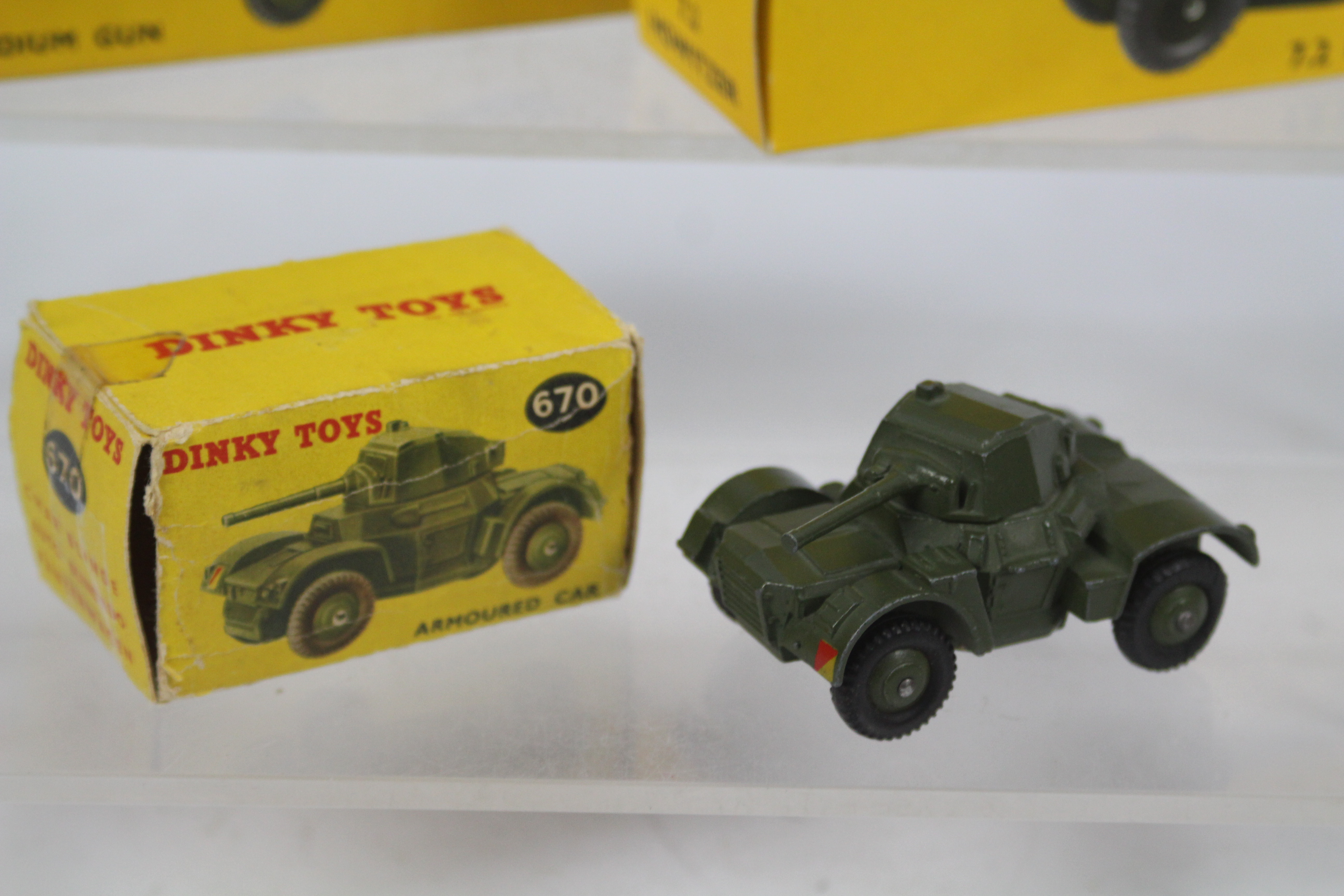 Dinky - Military - 3 x boxed Military models, an Armoured Car # 670, 5.5 Medium Gun # 692 and 7. - Image 4 of 4