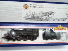 Bachmann - an OO gauge model class 4, double chimney, 4-6-0 locomotive and tender,