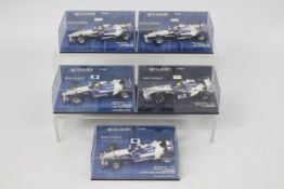 Minichamps - 5 x boxed Williams F1 cars in 1:43 scale including limited edition BMW FW23 J.P.