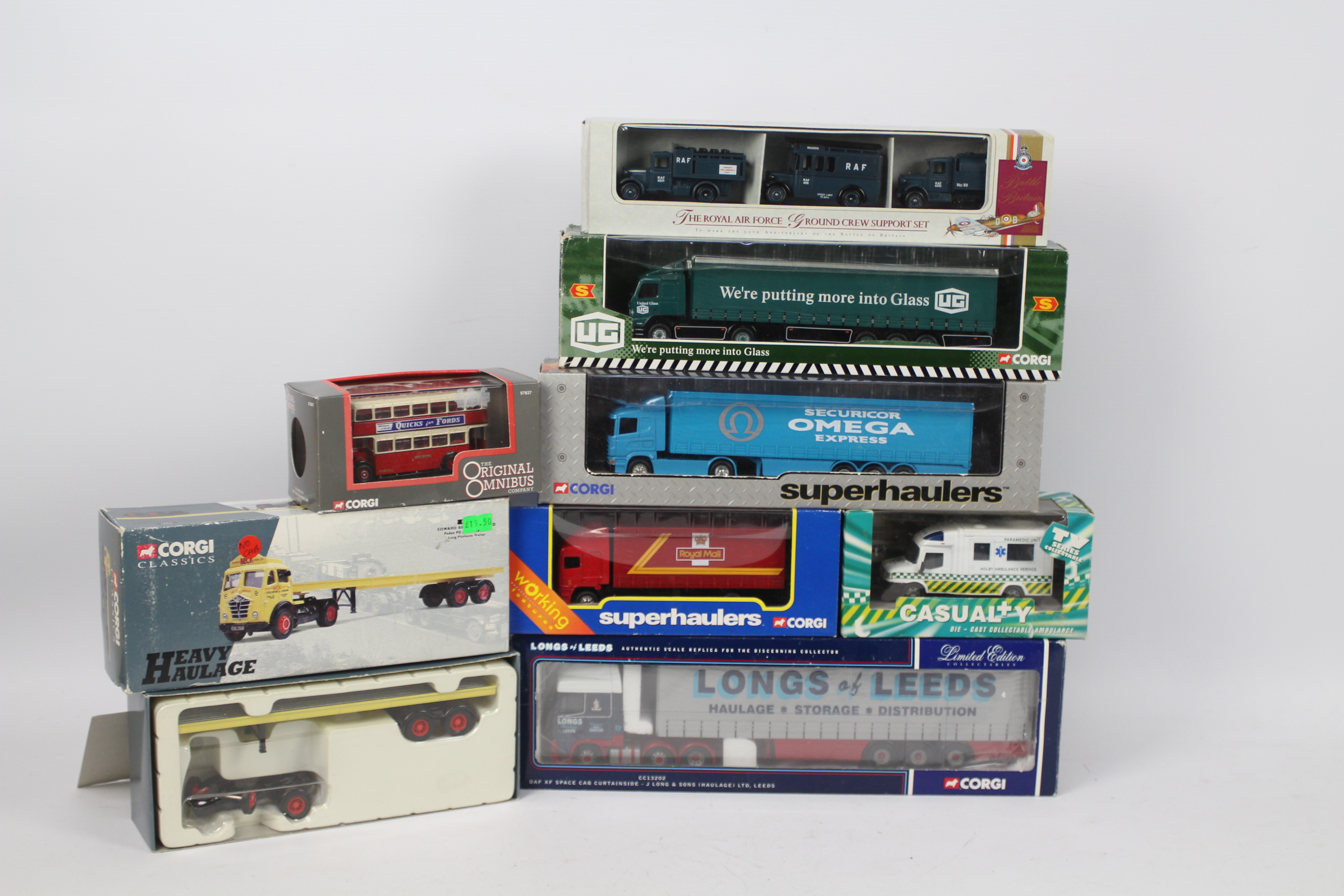 Corgi - Lledo - Richmond Toys - 8 x box vehicles including DAF XF Space Cab Curtainside # CC13202,