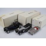 Franklin Mint - 3 x boxed vehicles in 1:24 scale, Jaguar XK120,