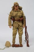 3R - An unboxed 12" 3R #JP602 action figure depicting WW2 Imperial Japanese Army 'Nakamura Ryuichi'.