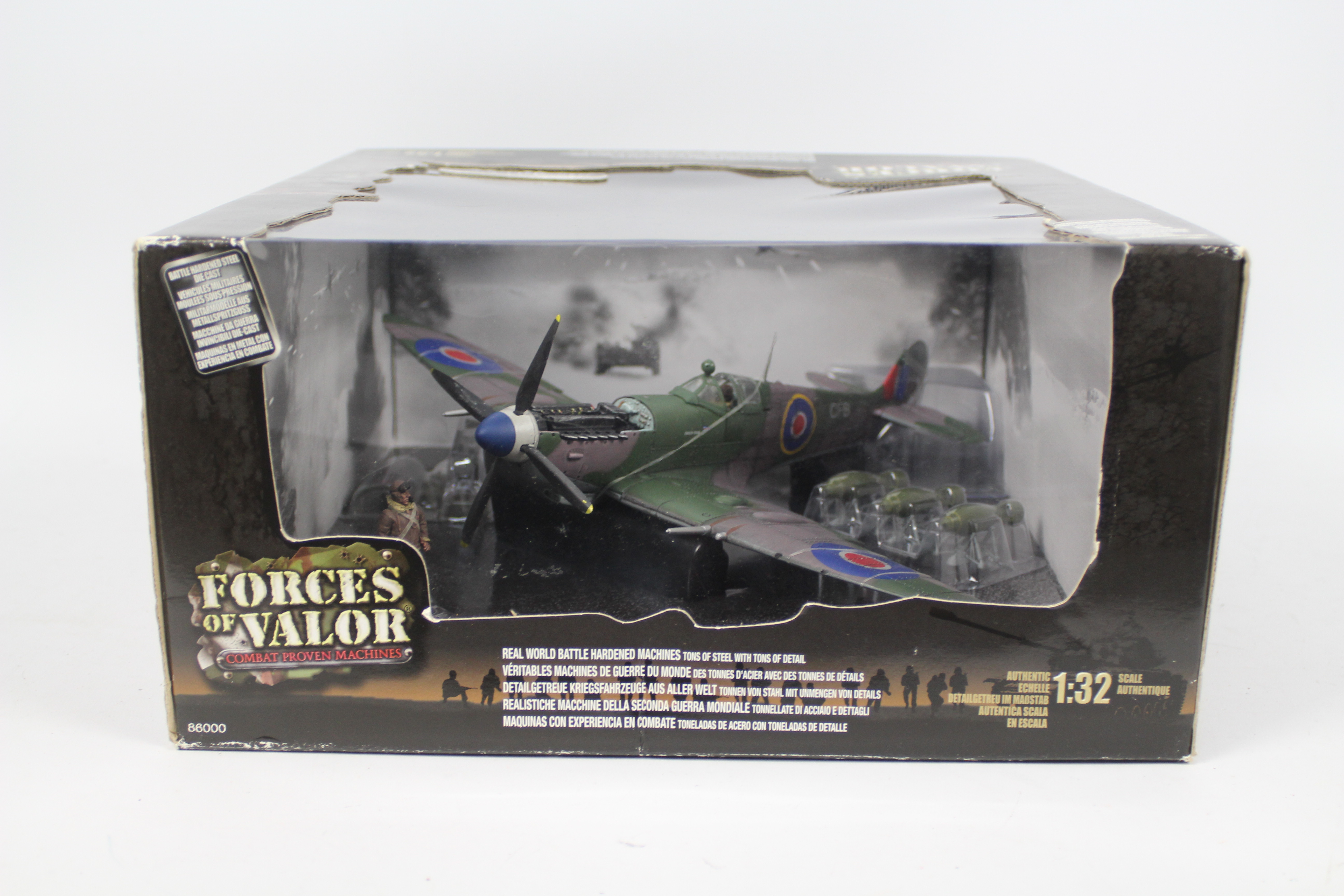 Forces Of Valor - A boxed 1:32 scale British Spitfire MK IX No. - Image 2 of 2