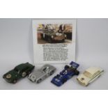 Scalextric, Hornby - Four unboxed Scalextric and Airfix slot cars.
